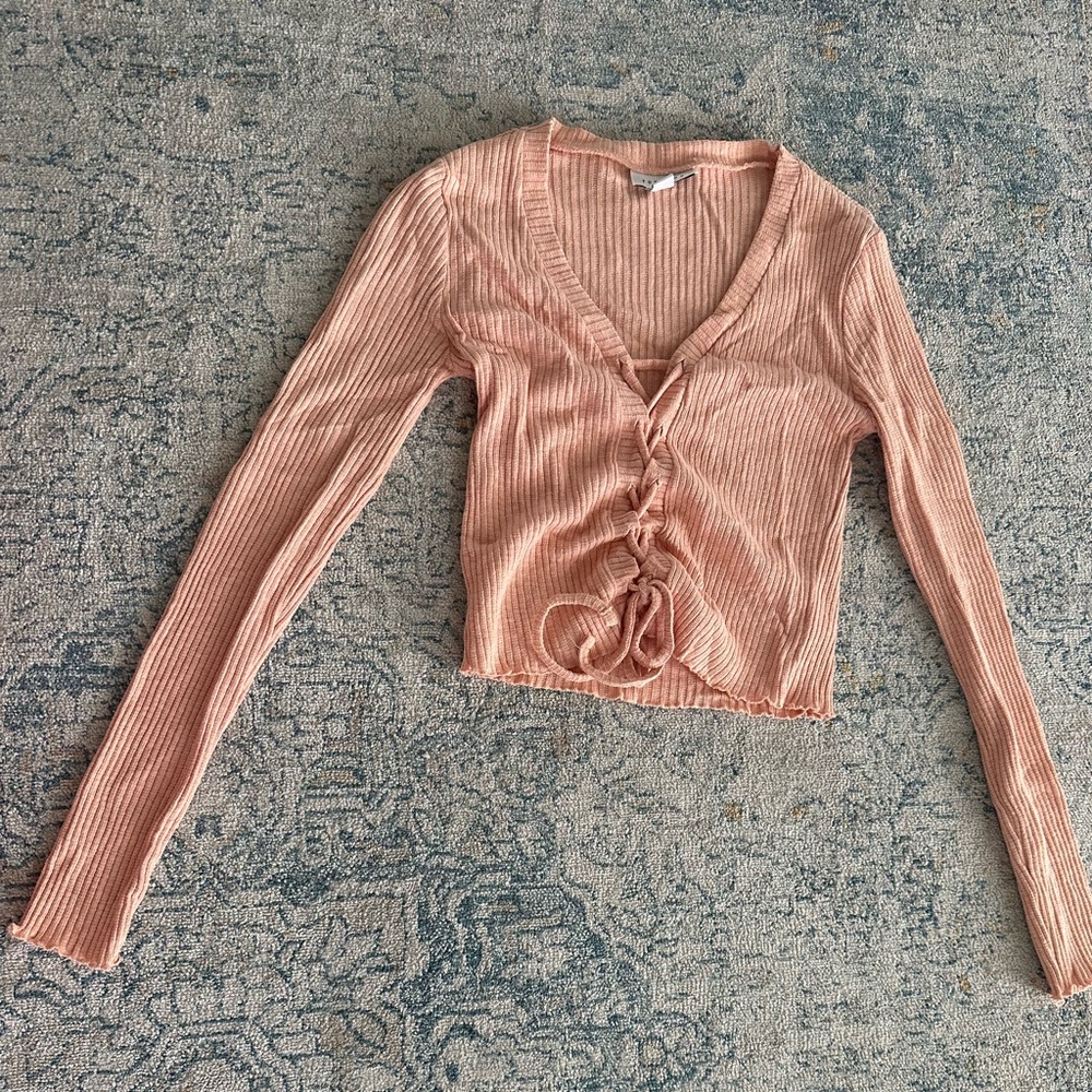 Top shop crop top Size 4 peach colored